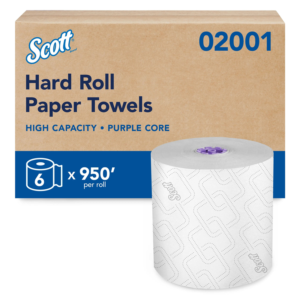 Scott Essential White High-Capacity Hard Roll Paper Towels (8 in. x 950 ft., 6 RL/CS)
